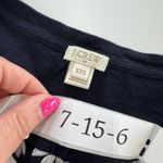 J.Crew Top Women XX Small Blue White Floral Embroidered Long Sleeve Top Cotton Photo 2