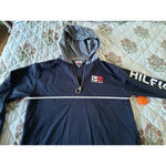 Women's Tommy Hilfiger Denim Navy Hoodie Long Sleeve Dress M Blue Size M Photo 5