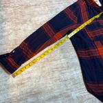 Mossimo Women’s XL Boyfriend Fit Red Blue Button Down Flannel Long Sleeve Shirt Photo 6