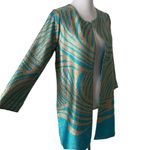 Chico's  0 Travelers Open Front Crinkle‎ Cardigan Duster Size S Reversible Kimono Photo 9