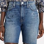 Hudson Jeans NEW Hana Denim Biker Shorts Distressed Medium Wash Womens Size 24 Photo 0