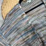 American Eagle  colorful striped knit balloon sleeve open front‎ cardigan sweater Photo 4