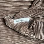 BCBGeneration One Shoulder Women’s Mini Dress S Gold Metallic Pleated Holiday Photo 2