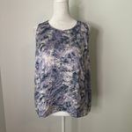 margaret o'leary purple & cream silk tank top size S Photo 1