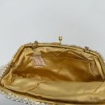 La Regale *Flaws* Vintage Ivory Beaded Clutch Bag Gold Formal Photo 9