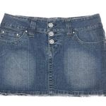 Hydraulic  Jean Mini Skirt SZ 5/6 light Wash denim Bling embellishments Y2K Photo 0