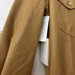 Aritzia Wilfred Ganna Shirt Jacket Sandy Beige Size Small Faux Leather Shacket Photo 11