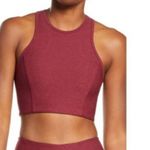 Outdoor Voices Athena Crop Top High Neck Cabernet Burgundy Size Small Photo 2