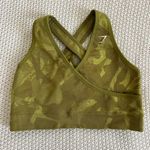 Gymshark Green Camo Adapt Seamless Sports Bra Size M Photo 1