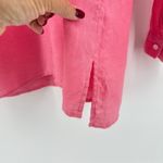 J.‎ Jill Love Linen Essential Shirt Women's Medium Pink Button Down Long Sleeve Photo 3