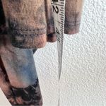 Coin 1804 Draped Cardigan Duster Vest Womens Medium Blue Brown Tie Dye Hoodie Photo 9