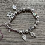 Swarovski crystal NWT Faith Love Hope bracelet Sterling, Star of David Silver Photo 1