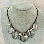 Vera Bradley Silver Leaves Statement Necklace Photo 1