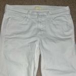 Mother Pony Boy Fray Cuffed Straight Leg Jeans Stayin’ Alive White 27 Photo 2