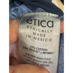 ÉTICA Mira Denim Wrap Dress Size Medium Long Sleeve Western Jean Blue Photo 6