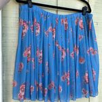 Free People  Floral mesh Blue Flowy boho Skirt Size XL Photo 1