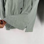 ZARA Combination Oversized Mint Faux Leather Button Front Shacket Size S Photo 5