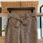 Banana Republic Mid-Rise Pull On Belted Cheetah Drape Woven Career Dress Pant, M Photo 1