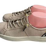 Hey Dude  Karina nwot Loafers Shoes Women's Size 9 Tan Canvas Zebra Print Slip On Photo 0