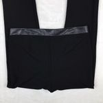 DKNY  Faux-Leather-Trim Straight-Leg Black Dress Pants NEW 10 Photo 9