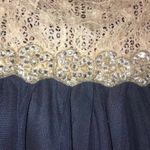 Deb store Pink And Navy Blue Cocktail Mini Dress Size 7 Photo 1