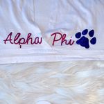 Bella Canvas University of Arizona Alpha Phi Glitter Open Back Top Size XL Photo 6