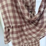 Nordstrom Gingham Long Robe Checkered Wrap Dress XL Ruffle Trim Belted Rayon New Photo 5