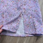 SheIn Purple Floral Mini Skirt Photo 2