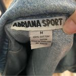 Adriana Sport Women's Medium Blue Denim Jacket Embroidered Details Blue Photo 3