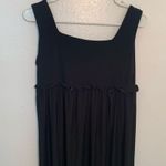 Sleeveless Square Neck Midi Dress Black Size L Photo 2