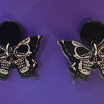 Handmade Butterfly Skull  Moth Earrings  Photo 0