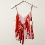 Cami NYC NEW NWT  The Arlo Cami Red Tropical Stripe Tank Top Blouse Revolve Sz XS Photo 1