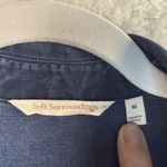 Soft Surroundings Soft Surroundings Shirt Womens Medium Tencel Lyocell Tunic Long Sleeve Pockets Photo 2