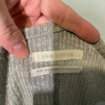 Urban Outfitters Dress Size Medium Ribbed Knit Skater Gray V Neck Mini B11 Photo 1