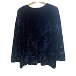 Orvis  Womens Chenille Sweater Dark Blue Crew Neck Long Sleeve Jewel Tone XL Photo 1