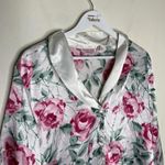 Honors Intimates Vintage Pajama Top Satin Silky Rose Pink Floral Nightwear Sz M Size M Photo 1