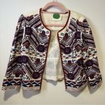 Anthropologie  greenwich embroidered jacket size extra small Photo 0