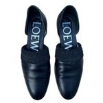 Loewe  Black Leather Mules Flats Slip On Size 38 Pointed Toe Designer Old Money Photo 1