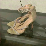 Kelly & Katie Courtnee Gold Rhinestone Heeled Sandal Size 9 Photo 2