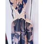 PatBo Stargazer Navy Floral Maxi Dress XS Halter Boho Coastal Vacation Boho Luxe Blue Photo 5