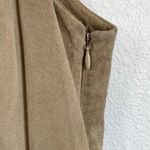 Loft Vintage Suede Leather Dress in Tan Contrasting Black Stitch Photo 6