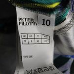 Peter Pillotto Silk Sleeveless Top Blouse Bright Blue Green Hi Low UK 10 US 6 Photo 5