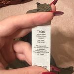 Garage Khaki Green Off The Shoulder Scallop Trimmed Crop Top Photo 5