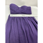 Donna Morgan Womans  Size 6 Purple Strapless Lined Flowy Silk Cocktail Dress Photo 6
