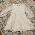 Chelsea and Violet  White Balloon Sleeve Embroidered Viole Mini Dress Photo 3