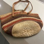 Tote Artisan Straw Tote with Wooden Animal Details Brown Photo 3