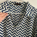 💥Esmoda Zigzag Top Lightweight Blue Size undefined Photo 5
