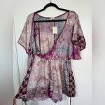 Free People  Oasis Romper /Dawn Pink Combo size small Photo 4