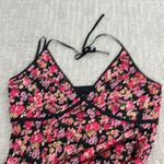 EXPRESS Vintage 100% silk Halter Floral Midi Slip Dress ditsy pink purple 90s Photo 1