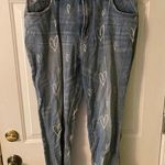 No Boundaries  Heart cropped distressed ankle Jeans size 15 Photo 0